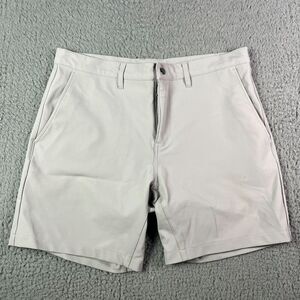 State And Liberty Shorts Mens 31 Gray Athletic Chino Stretch 7" Performance